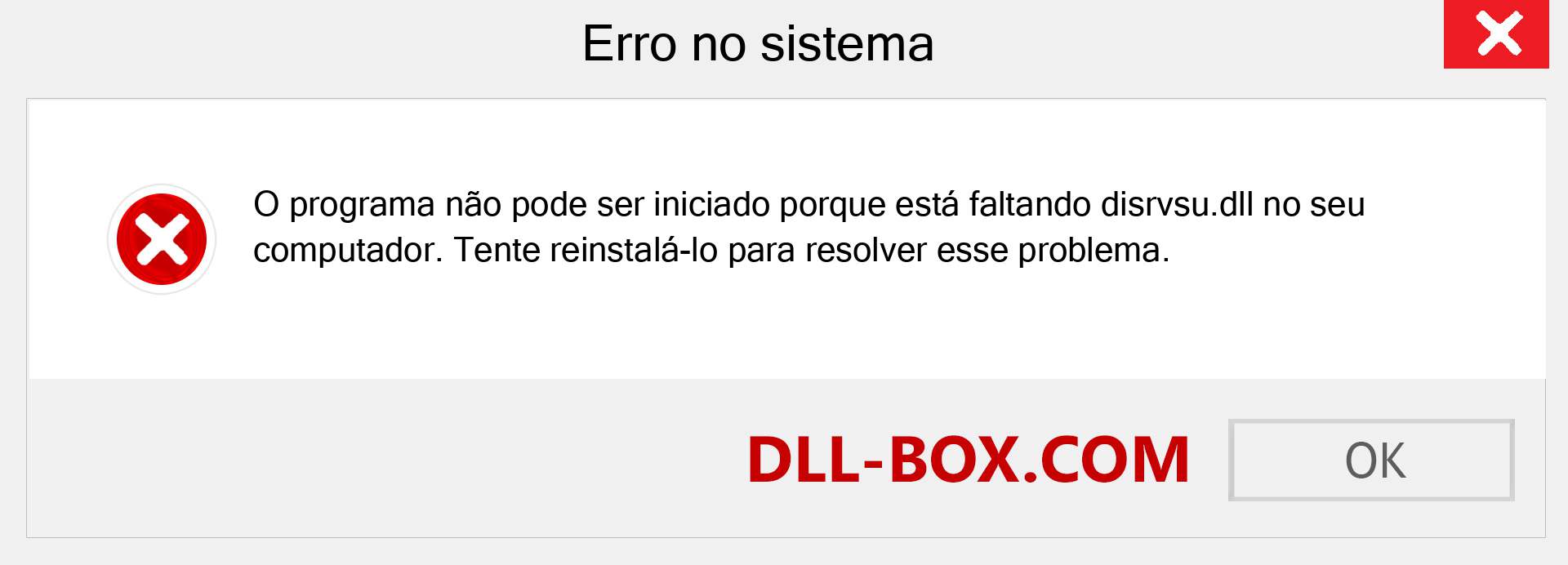 Arquivo disrvsu.dll ausente ?. Download para Windows 7, 8, 10 - Correção de erro ausente disrvsu dll no Windows, fotos, imagens